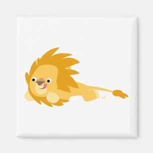 Cute Bouncy Tecknad Lejon Magnet
