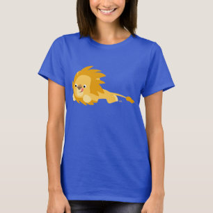Cute Bouncy Tecknad Lejon Women T-Shirt
