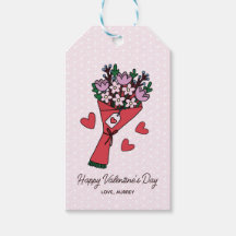 Cute Bouquet Hearts Polka Dot Valentines day