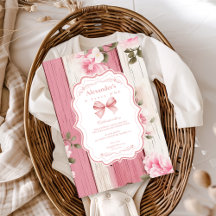 Cute Bow Blommigt Finare ONE Girl 1st Birday