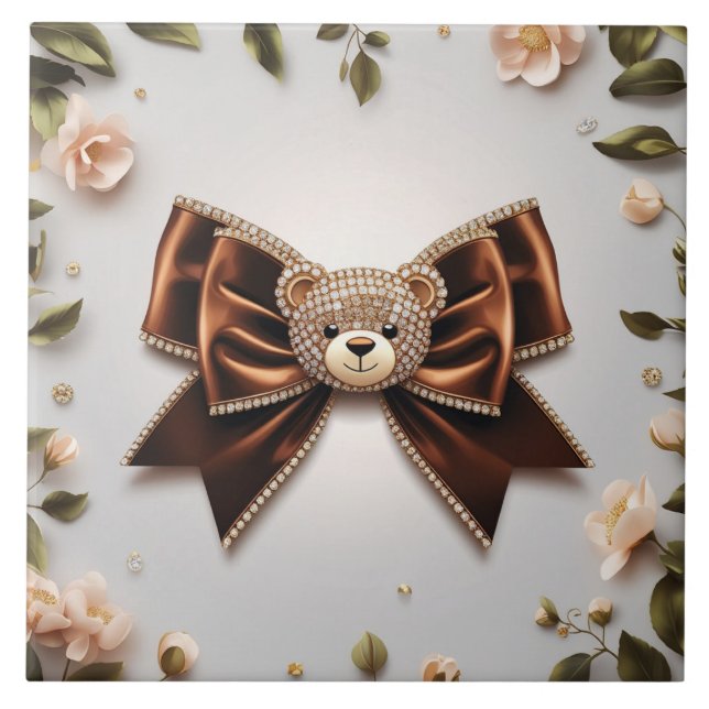 Cute bow Ceramic Tile Kakelplatta (Framsidan)