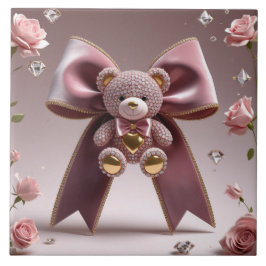 Cute bow Ceramic Tile Kakelplatta
