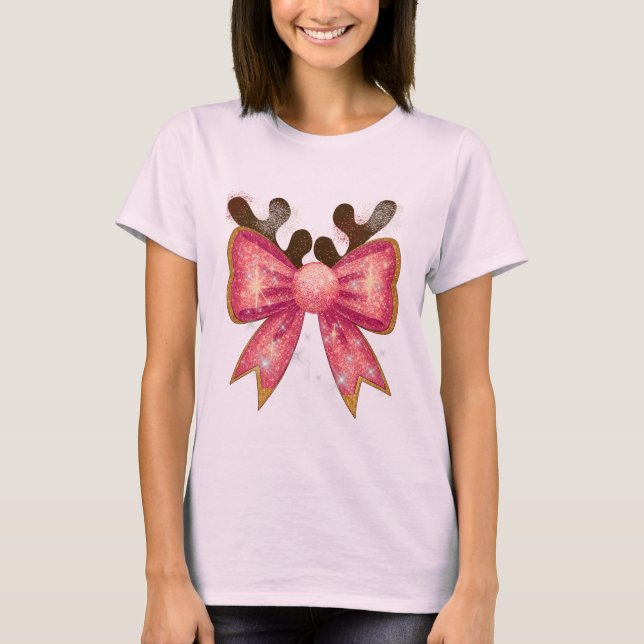 cute bow design T-shirt for girls (Framsida)