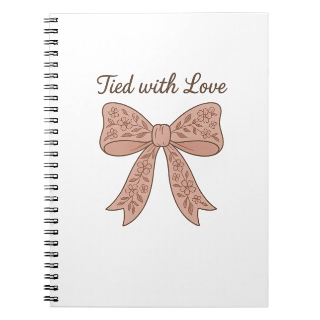 Cute Bow Journal Anteckningsbok (Framsidan)