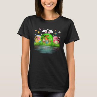 Cute Bowling Ball Egg & Bunny Ears Happy Easter Da T Shirt