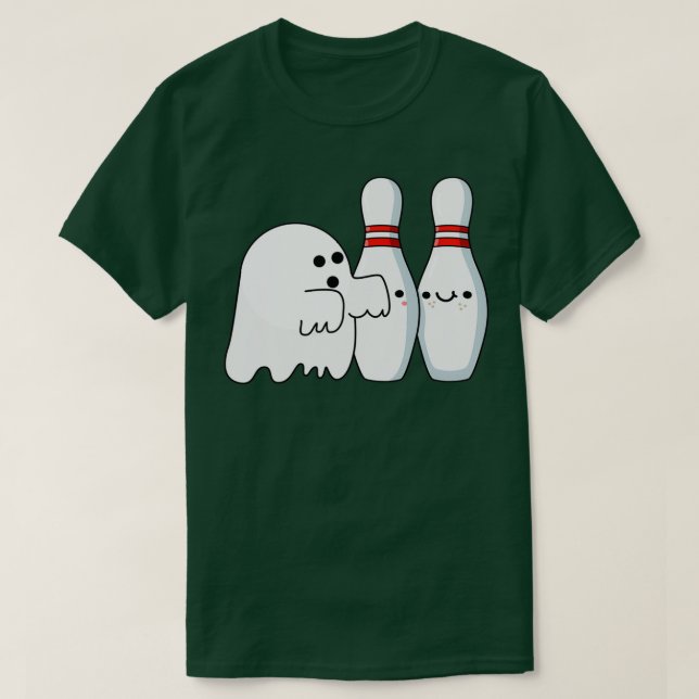 Cute Bowling Ball Ghost T Shirt (Design framsida)