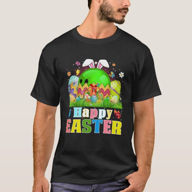 Cute Bowling Ball Hatched From Egg Easter Day Men  T Shirt (Framsida)