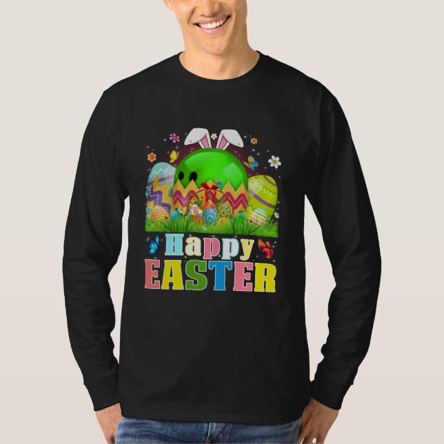 Cute Bowling Ball Hatched From Egg Easter Day Men  T Shirt (Framsida)