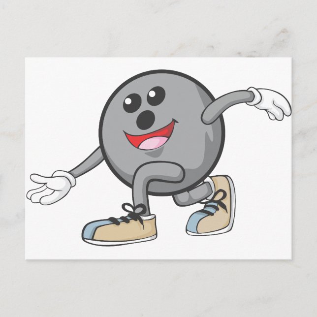 Cute Bowling Ball Player Vykort (Framsida)