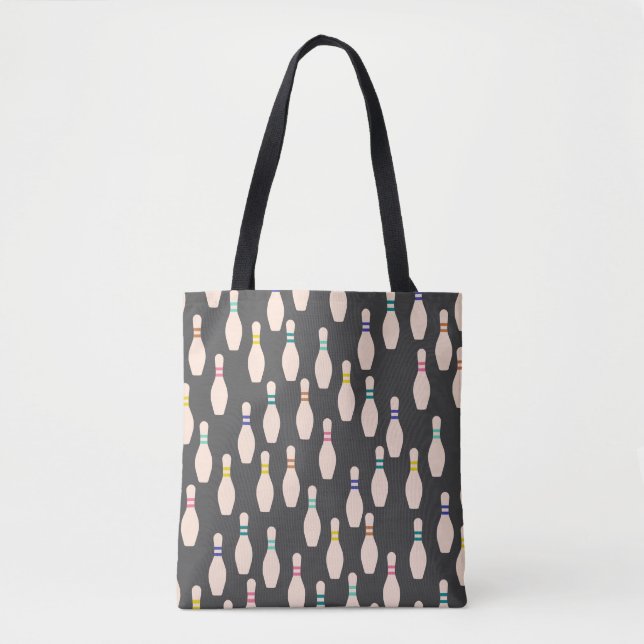 Cute Bowling Stift Tote Bag Tygkasse (Framsida)
