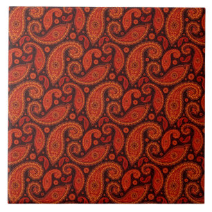 Cute bown swirtle paisley mönster kakelplatta