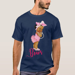 Cute Bows Ethnic Team Girl Gender Reveal Baby Show T Shirt