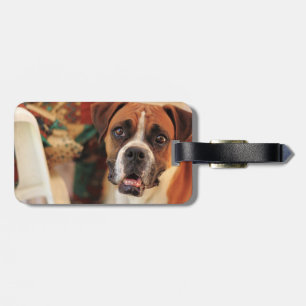 Cute Boxer Bagagebricka