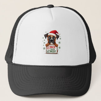 Cute Boxer dog Dog Christmas Nice Tried my Best  ( Keps