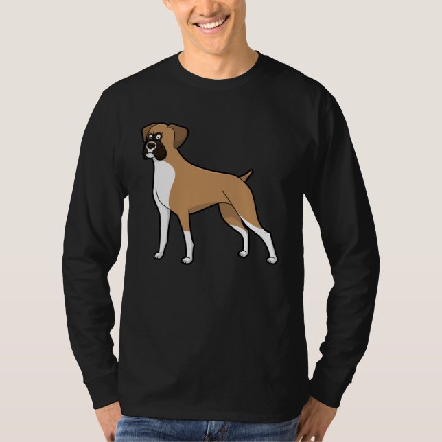Cute Boxer Dog  Dog T Shirt (Framsida)