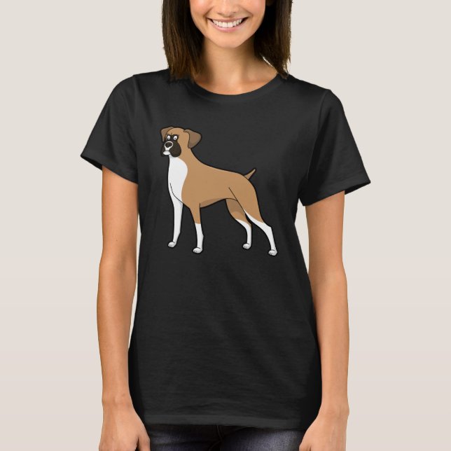 Cute Boxer Dog  Dog T Shirt (Framsida)