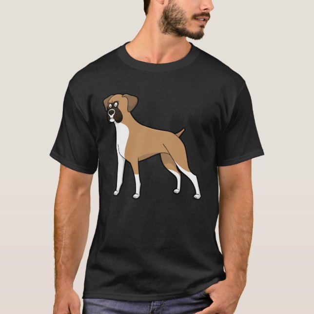 Cute Boxer Dog  Dog T Shirt (Framsida)