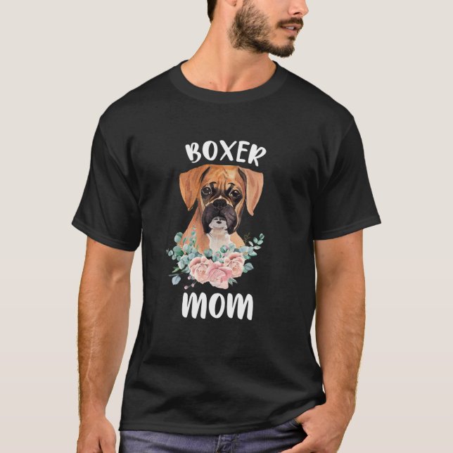 Cute Boxer Gifts Boxer Mamma Hund älskare Watercol T Shirt (Framsida)