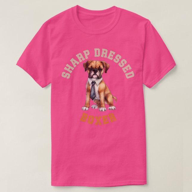 Cute Boxer Hund 5 T Shirt (Design framsida)