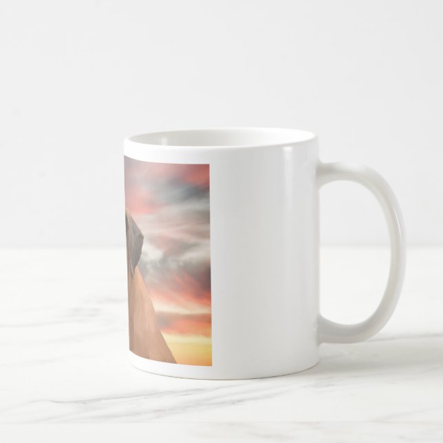 Cute Boxer Hund Färg Oljemålning Art. Kaffemugg (Höger)