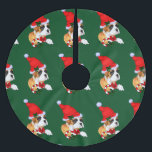 Cute Boxer Hund jul Julgransmatta Borstad Polyester<br><div class="desc">Boxer hund för att göra din julfest!</div>