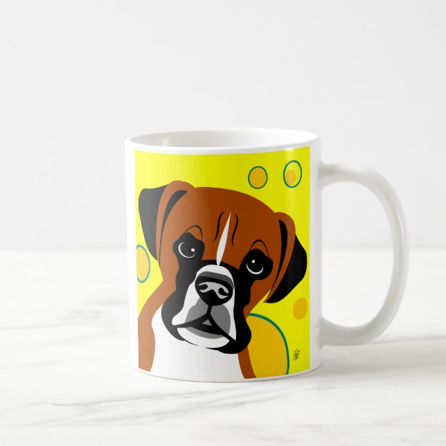 Cute Boxer Hund Mugg (Höger)
