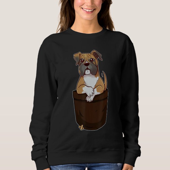 Cute Boxer In Your Pocket Dog     Men Women T Shirt (Framsida)