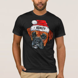 Cute Boxer jul - stor Hund T Shirt