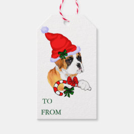 Cute Boxer-Juletiketter Presentetikett