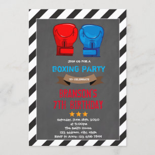 Cute boxing-partiinbjudan inbjudningar