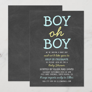 Cute Boy Baby Shower-inbjudningar Inbjudningar