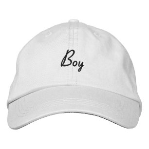 Cute Boy Bevackra Handsome White Färg-Hat Broderad Keps