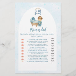 Cute Boy Blue Nursery Baby Shower Gissa vem som sp