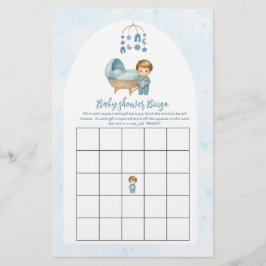 Cute Boy Blue Shower Bingo Game