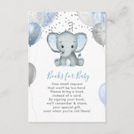 Cute Boy Elephant Balloons Bokar för babyskor Tilläggskort