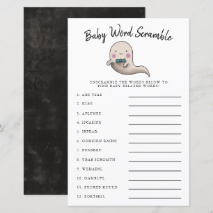 Cute Boy Ghost Baby Ord Scramble Game