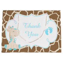 Cute Boy Giraffes Baby Shower Tack