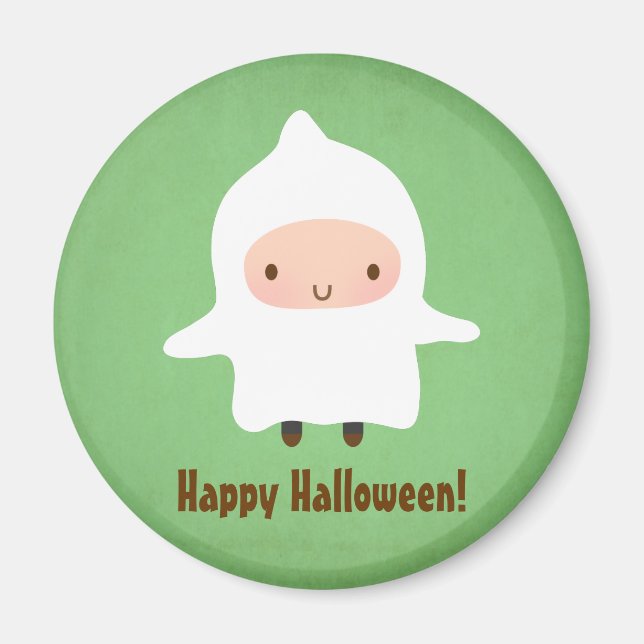 Cute Boy in Lakan Ghost Costume Magnet (Framsidan)