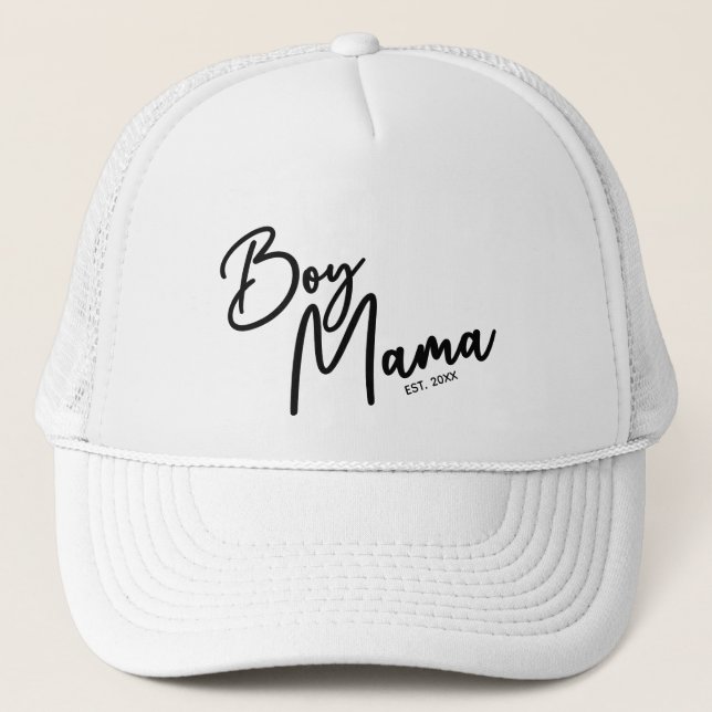 Cute Boy Mamma Modern Typography Simple Mamma Keps (Framsida)