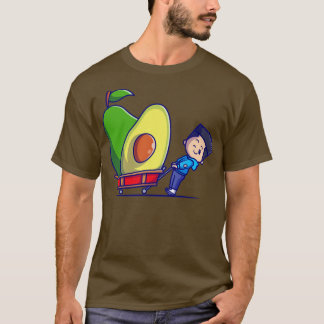 Cute Boy med Avocado Tecknad T Shirt