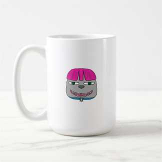 Cute Boy med Rosa Hair och Playful Expression Kaffemugg