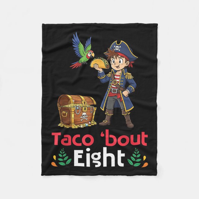 Cute Boy med Tacos Grattis på födelsedagen Taco Bo Fleecefilt (Framsidan)