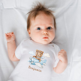 Cute Boy Nalle Littlle Pilot Personlig T Shirt