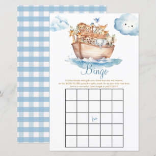 Cute Boy Noahs Ark Baby Shower Cloud Bingo Games