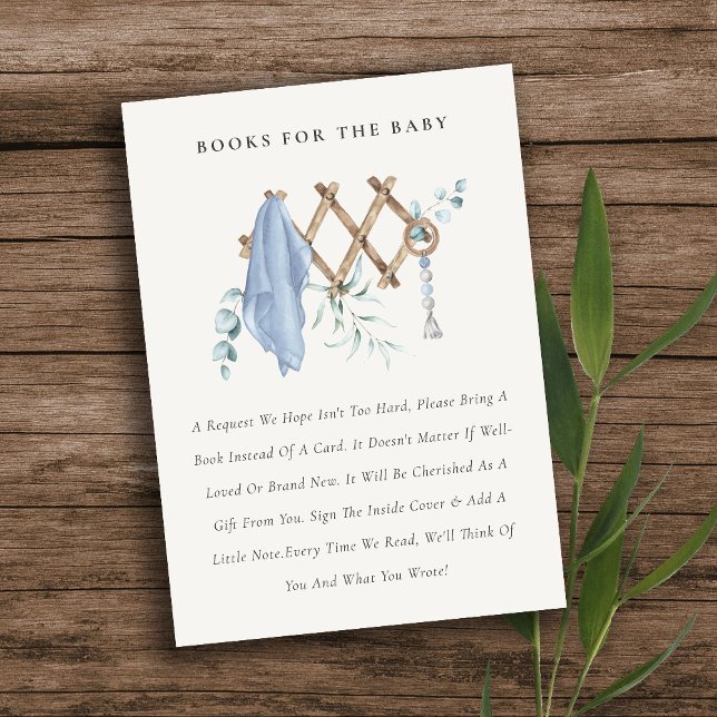 Cute Boy Nursery Essential Bokar for Baby Shower Tilläggskort (Skapare uppladdad)