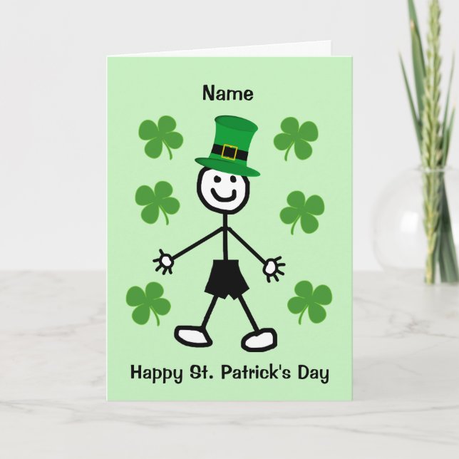 Cute Boy-St patrick's day Kort (Framsida)