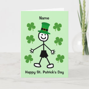 Cute Boy-St patrick's day Kort