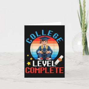 Cute Boy Studenten Gamer College Level Complete S Kort