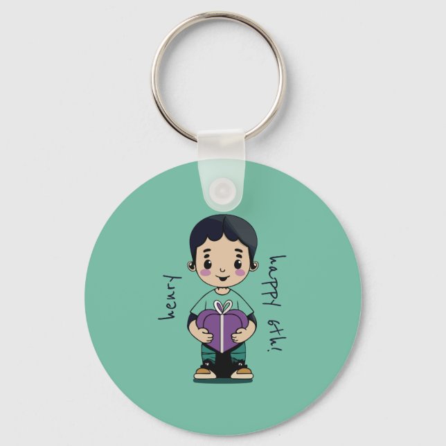 Cute Boy Tote Nyckelring (Framsida)