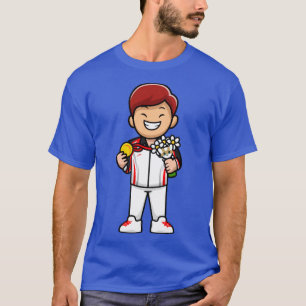 Cute Boy Winning Champion Tecknad T Shirt
